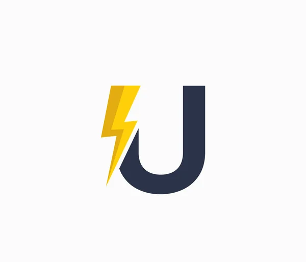 Logo Energetyczne Litera Logo Elektryczności Litera Ikona Mocy Śruby — Wektor stockowy