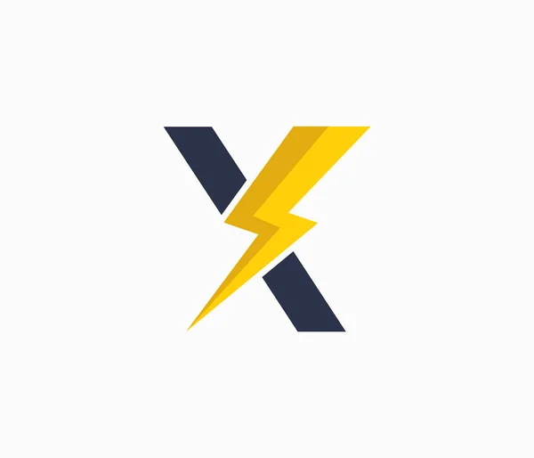 Energilogotyp Bokstaven Elektricitet Logotyp Bokstav Bult Effekt Ikon — Stock vektor
