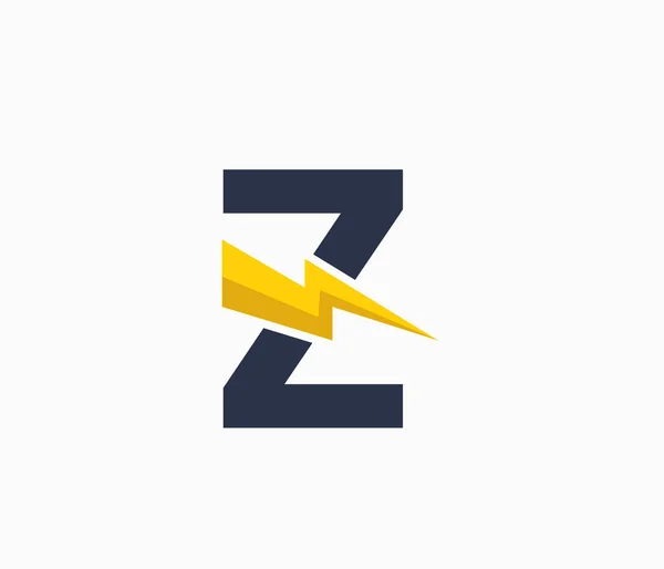 Energy Logo Letter Electricity Logo Letter Bolt Power Icon — Stock Vector