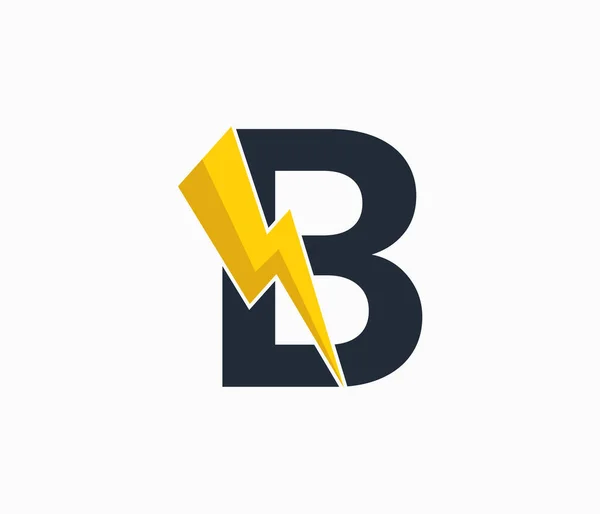 Energilogotyp Bokstaven Logotyp Bokstav Bult Effekt Ikon — Stock vektor