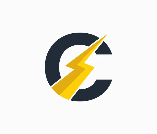 Ενεργειακό Λογότυπο Γράμμα Λογότυπο Ηλεκτρικής Ενέργειας Εικονίδιο Δύναμης Κοχλία — Διανυσματικό Αρχείο
