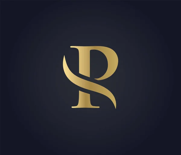 Letter Wave Logo Stylish Luxury Logo — Stock Vector