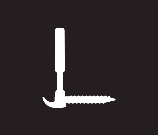 Ruční Nářadí Logo Ikona Písmena Laborday Ikona Loga Konstrukčních Nástrojů — Stockový vektor