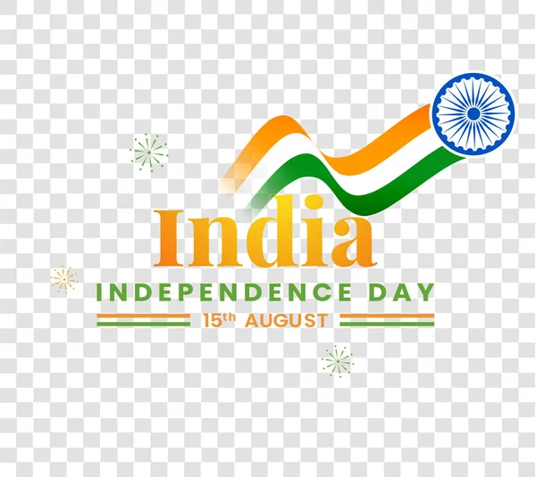 Banner Para Dia Independência Índia Agosto Roda Ashoka Fundo Grade — Vetor de Stock