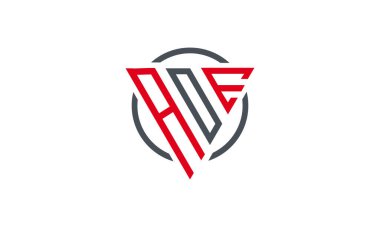 harf AOE üçgen modern logo beyaz arkaplan izole 