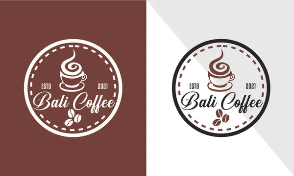 Coffee Shop Badge Vintage Style Elegant Coffee Logo — Stock Vector