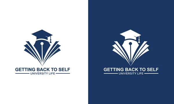 Üniversite ve akademi vektör ikonları. Eğitim logosu. Üniversite ve üniversite. öğrenme logosu