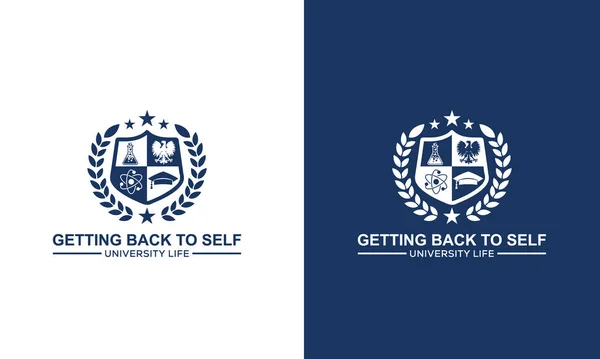 Üniversite ve akademi vektör ikonları. Eğitim logosu. Üniversite ve üniversite. öğrenme logosu