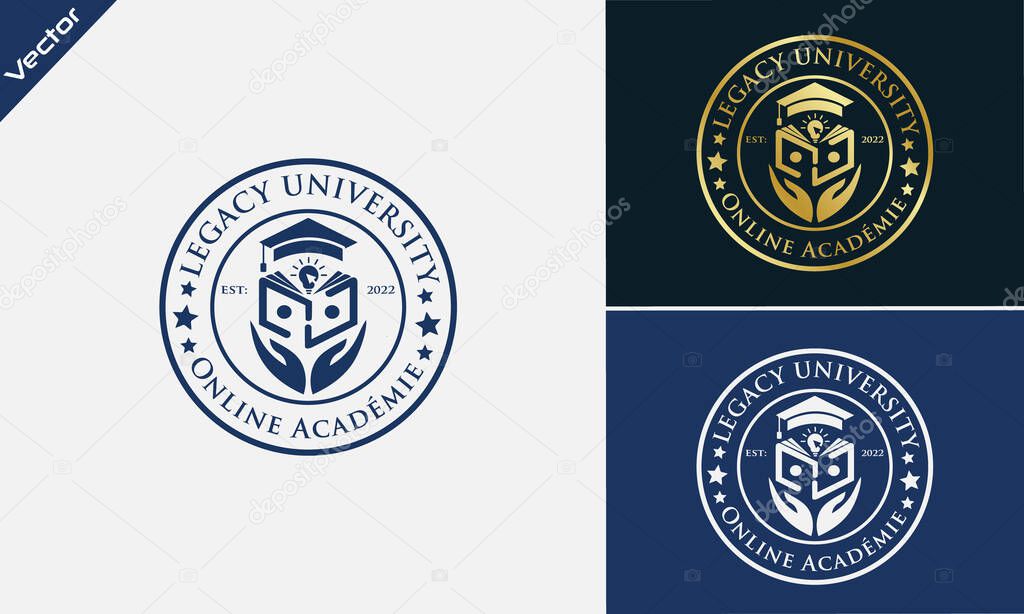 University and academy vector icons. Education logo. university and college school. learning logo