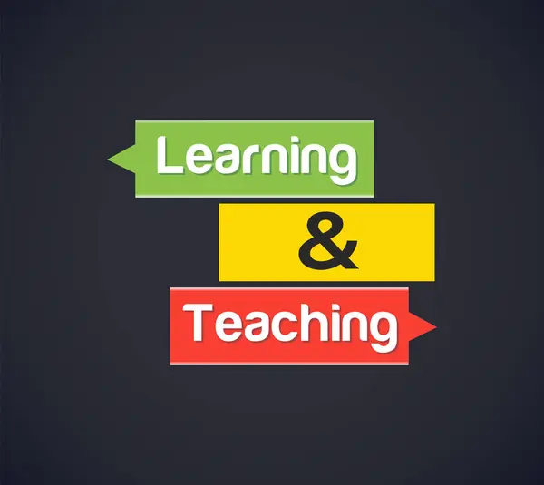 Simbolo Apprendimento Insegnamento Concetto Apprendimento Insegnamento Educativo — Vettoriale Stock