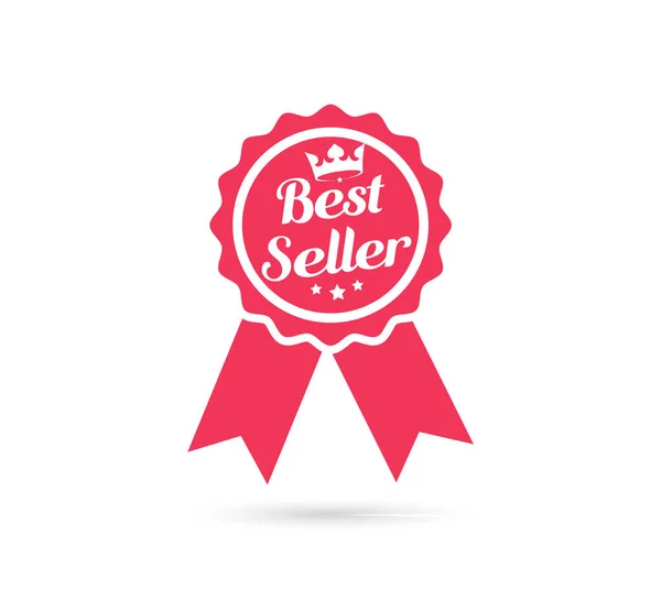 Best Seller Ribbon Label — Vettoriale Stock