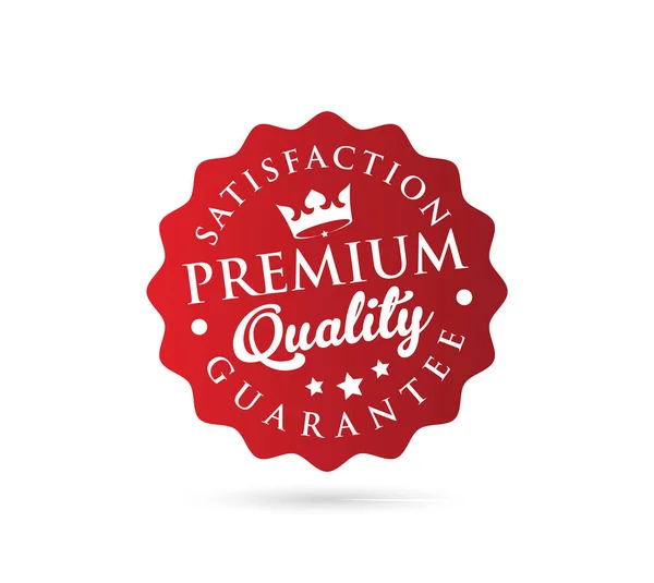 Premium Quality Satisfaction Guarantee Badge Sticker — Stock Vector