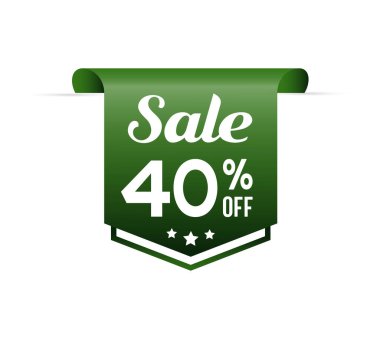 Etiketlerde% 40 indirim var..