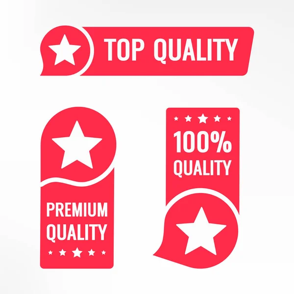 Top Quality Premium Quality 100 Quality Label — Stock Vector