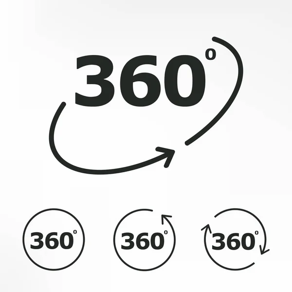 Εικονίδιο 360 Διανυσμάτων Πρότυπο Διανύσματος — Διανυσματικό Αρχείο