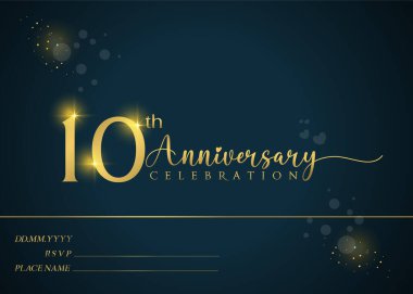 10. yıl dönümü kutlaması. Yıldönümü logosu