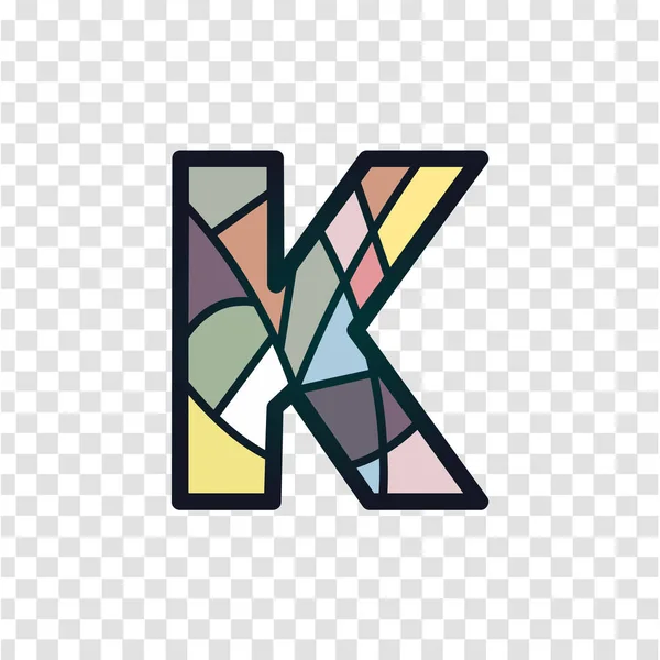 字母K抽象彩色标志 — 图库矢量图片