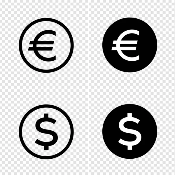 Ikony Peněz Internetu Izolované Průhledném Pozadí Mřížky — Stockový vektor
