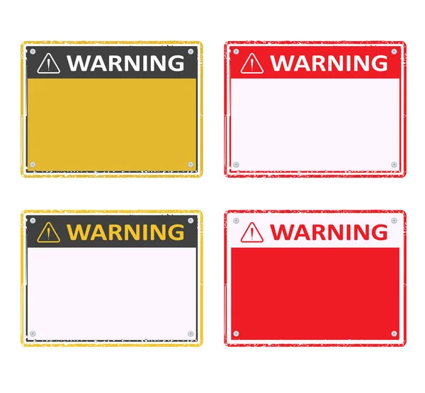 Señal Advertencia Signo Precaución Blanco — Vector de stock