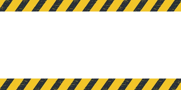 Black Yellow Line Striped Caution Tape Blank Warning Sign Yellow — Stock Vector