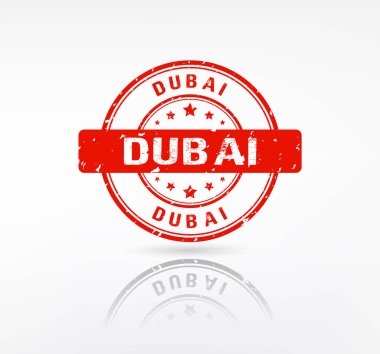 Dubai pulu. Dubai grunge vintage tabelası. Dubai kauçuk damgası.