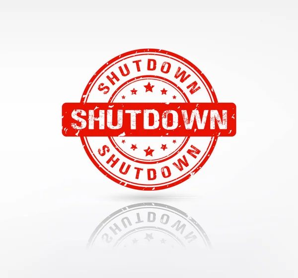 Shutdown Stamp Shutdown Grunge Vintage Sign Shutdown Rubber Stamp — Stock Vector