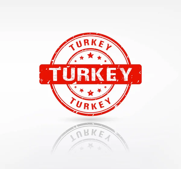 Timbre Dinde Grunge Signe Vintage Turquie Timbre Turquie Caoutchouc — Image vectorielle