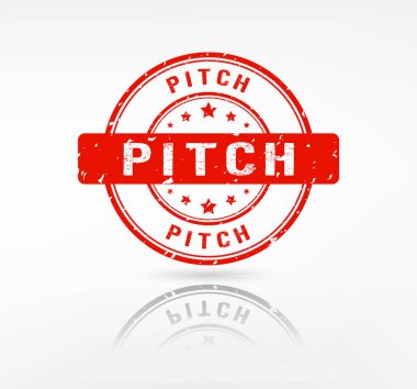  Pitch pulu. Beyaz arkaplanda grunge kauçuk damgası