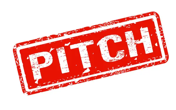 Pitch damgası. Kırmızı dikdörtgen grunge damga vektörü 