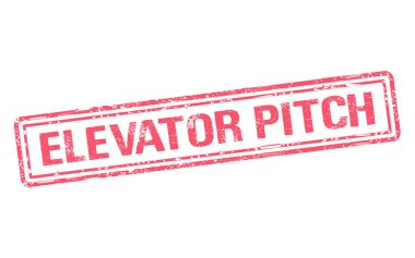 ELEVATOR Pitch damgası. kırmızı dikdörtgen grunge damga vektörü 