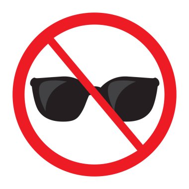 hiçbir güneş gözlüğü işareti şeffaf ızgara arkaplan