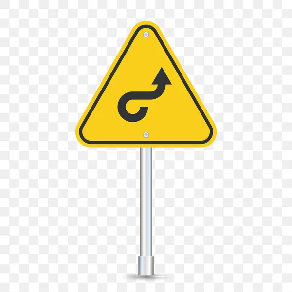 Символ Придорожного Движения Отсутствие Изменения Полос Знака Знак Прозрачный Фон — стоковый вектор