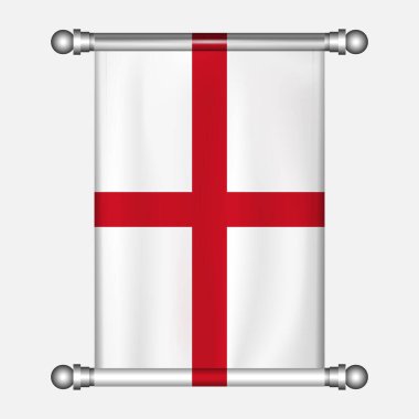 ENGLAND flamasının gerçekçi asılı bayrağı