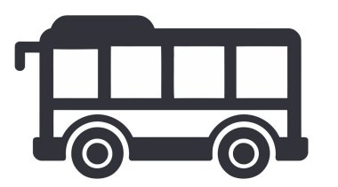 Otobüs simgesi. bus silueti 