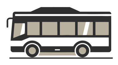 Otobüs simgesi. bus silueti 