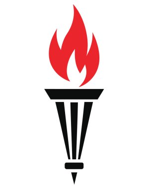 Alev Logosu 'nu ateşle. ateş simgesi