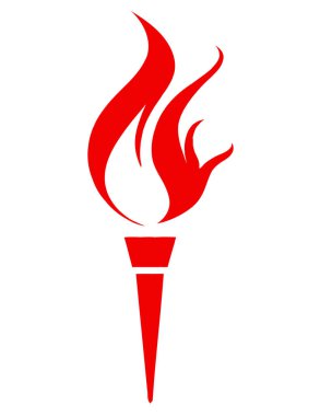 Burning torch icon. torch logo