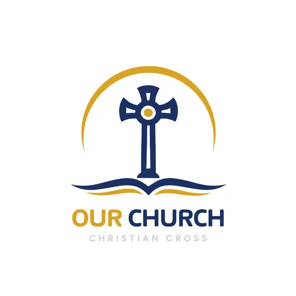 stock vector church's logo. church icon. jesus christ