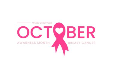 Pembe kurdele. Meme Kanseri Farkındalığı Ayı. Ekim 'de birlikte daha güçlüyüz.