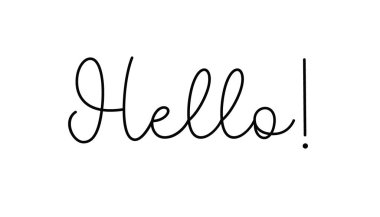 Hoş geldiniz. Hattatlık kelimesi - Merhaba aralıksız bir satır çizimi olarak.