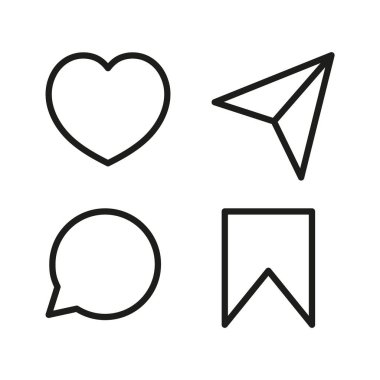 Instagram Ortam Simgeleri. Yorum Paylaşımı Simgesi gibi