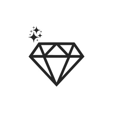  Elmas Simgesi. Parlak elmas.
