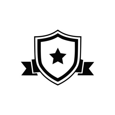  Ödül Kalkan Yıldızı vektörü. Kara Kalkan yıldız rozeti. Polis Rozeti Taslak Vektörü. Ganimet Phatplus Katı simge vektörü 