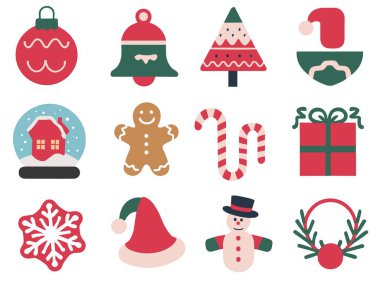 Christmas Icons Vector - Holiday Elements Bundle clipart