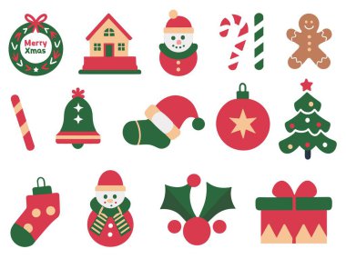 Noel Simgesi Vektörü - Tatil Elementleri Paketi
