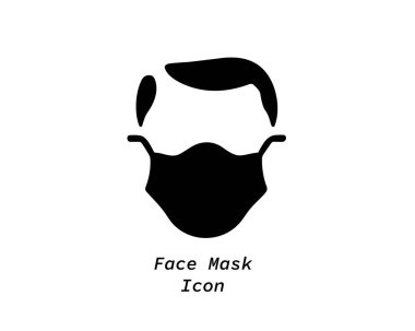 yüz maskesi simgesi vektörü