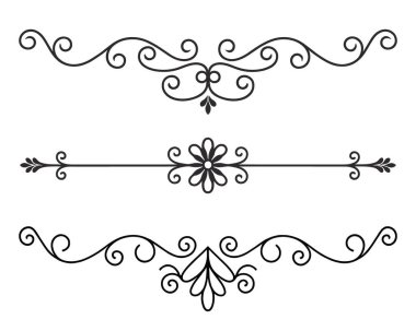 Dekoratif Çiçek Satırı Vektörü