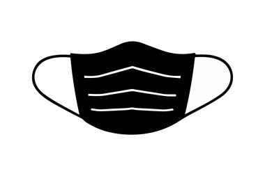  Yüz Maskesi Siluet vektörü