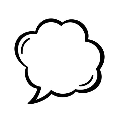 Siyah Özet Konuşma Kabarcığı Simge Vektörü