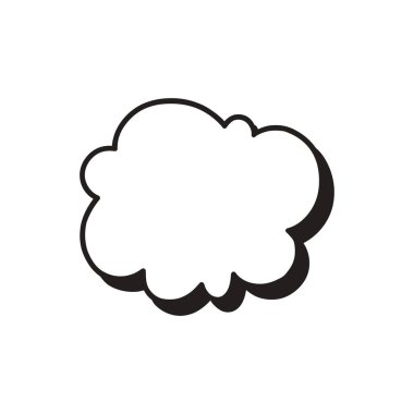 Komik Bulut Konuşma Kabarcık Vektörü Simgesi